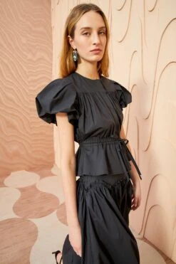 ULLA JOHNSON Mila Top - Noir -Ullyla Shop ULLA JOHNSON Mila Top NOIR 05