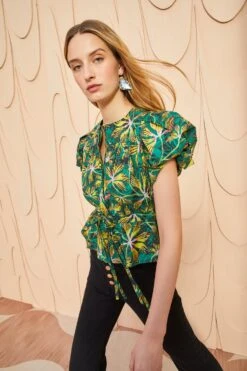 ULLA JOHNSON Mila Top - Tigerlily -Ullyla Shop ULLA JOHNSON Mila Top TIGERLILY 03