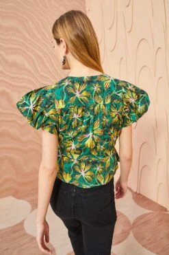 ULLA JOHNSON Mila Top - Tigerlily -Ullyla Shop ULLA JOHNSON Mila Top TIGERLILY 04