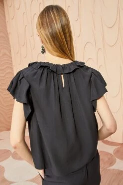 ULLA JOHNSON Monika Top - Noir -Ullyla Shop ULLA JOHNSON Monika Top NOIR 03