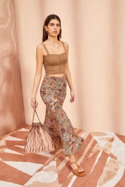 ULLA JOHNSON Nadira Skirt - Wheat Flower