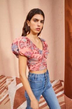 ULLA JOHNSON Nerida Top - Passionflower -Ullyla Shop ULLA JOHNSON Nerida Top PASSIONFLOWER 03