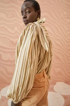 ULLA JOHNSON Opal Blouse - Sand -Ullyla Shop ULLA JOHNSON Opal Blouse SAND 0222