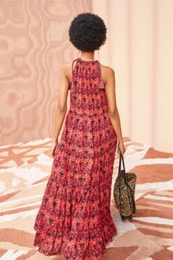 ULLA JOHNSON Ottavia Coverup - Wild Rose -Ullyla Shop ULLA JOHNSON Ottavia Coverup WILD ROSE 04