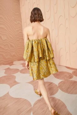 ULLA JOHNSON Oui Dress - Citrine -Ullyla Shop ULLA JOHNSON Oui Dress CITRINE 0193