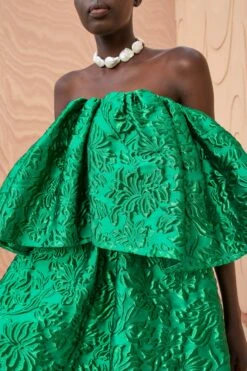 ULLA JOHNSON Oui Dress - Emerald -Ullyla Shop ULLA JOHNSON Oui Dress EMERALD 02 ALT