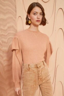 ULLA JOHNSON Pilar Pullover - Resin -Ullyla Shop ULLA JOHNSON Pilar Pullover RESIN 03