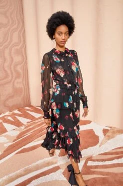 ULLA JOHNSON Reina Dress - Nocturne -Ullyla Shop ULLA JOHNSON Reina Dress NOCTURNE 05