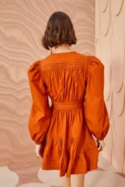 ULLA JOHNSON Rosalind Dress - Saffron -Ullyla Shop ULLA JOHNSON Rosalind Dress SAFFRON 04