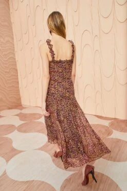 ULLA JOHNSON Rosaria Dress - Pomegranate -Ullyla Shop ULLA JOHNSON Rosaria Dress POMEGRANATE 04