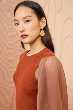 ULLA JOHNSON Sabrina Pullover - Redwood -Ullyla Shop ULLA JOHNSON Sabrina Pullover REDWOOD 0164