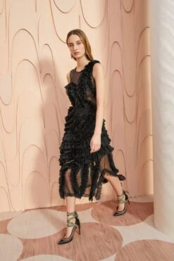 ULLA JOHNSON Sarafina Skirt - Noir -Ullyla Shop ULLA JOHNSON Sarafina Skirt NOIR 0050