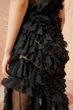 ULLA JOHNSON Sarafina Skirt - Noir -Ullyla Shop ULLA JOHNSON Sarafina Skirt NOIR 0117