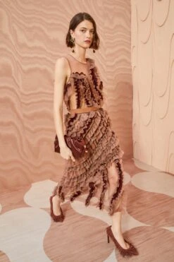 ULLA JOHNSON Sarafina Skirt - Umber -Ullyla Shop ULLA JOHNSON Sarafina Skirt UMBER 0095