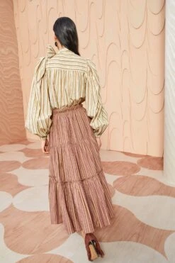 ULLA JOHNSON Severine Skirt - Mulberry -Ullyla Shop ULLA JOHNSON Severine Skirt MULBERRY 0140