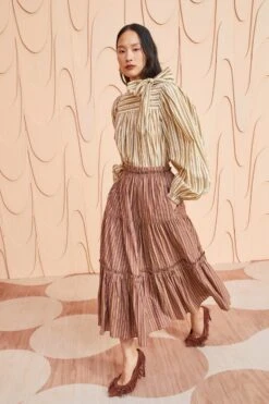 ULLA JOHNSON Severine Skirt - Mulberry