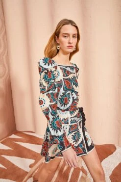 ULLA JOHNSON Siya Blouse - Lapis -Ullyla Shop ULLA JOHNSON Siya Blouse LAPIS 0146