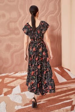 ULLA JOHNSON Skye Dress - Obsidian -Ullyla Shop ULLA JOHNSON Skye Dress OBSIDIAN 0128