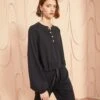 ULLA JOHNSON Tess Pullover - Noir -Ullyla Shop ULLA JOHNSON Tess Pullover NOIR 01 MAIN