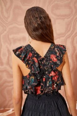 ULLA JOHNSON Tulip Top - Obsidian -Ullyla Shop ULLA JOHNSON Tulip Top OBSIDIAN 0172