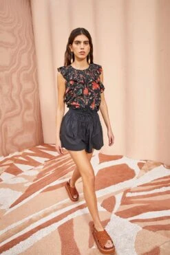 ULLA JOHNSON Tulip Top - Obsidian -Ullyla Shop ULLA JOHNSON Tulip Top OBSIDIAN 01 MAIN