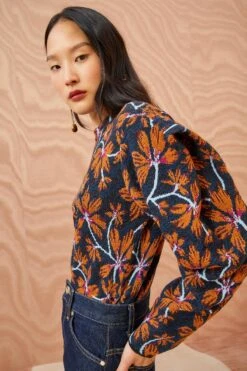 ULLA JOHNSON Twyla Pullover - Bellflower -Ullyla Shop ULLA JOHNSON Twyla Pullover BELLFLOWER 03