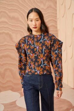 ULLA JOHNSON Twyla Pullover - Bellflower -Ullyla Shop ULLA JOHNSON Twyla Pullover BELLFLOWER 05