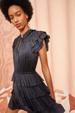 ULLA JOHNSON Vesna Dress - Noir -Ullyla Shop ULLA JOHNSON Vesna Dress NOIR 05