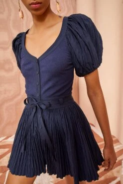 ULLA JOHNSON Vinny Playsuit - Midnight -Ullyla Shop ULLA JOHNSON Vinny Playsuit MIDNIGHT 05