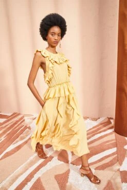 ULLA JOHNSON Violeta Dress - Dune -Ullyla Shop ULLA JOHNSON Violeta Dress DUNE 04