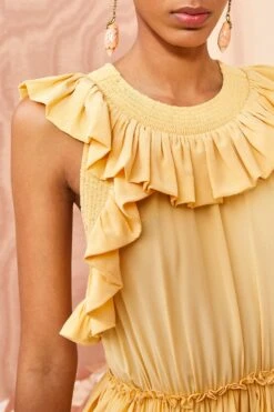 ULLA JOHNSON Violeta Dress - Dune -Ullyla Shop ULLA JOHNSON Violeta Dress DUNE 05