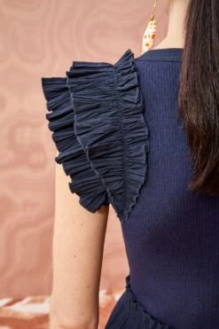 ULLA JOHNSON Virginia Dress - Midnight -Ullyla Shop ULLA JOHNSON Virginia Dress MIDNIGHT 04