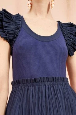 ULLA JOHNSON Virginia Dress - Midnight -Ullyla Shop ULLA JOHNSON Virginia Dress MIDNIGHT 05