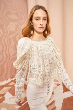 ULLA JOHNSON Vivi Blouse - Chalk -Ullyla Shop ULLA JOHNSON Vivi Blouse CHALK 0032
