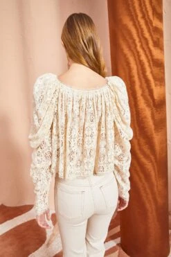 ULLA JOHNSON Vivi Blouse - Chalk -Ullyla Shop ULLA JOHNSON Vivi Blouse CHALK 0105