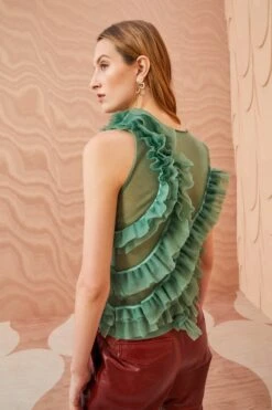 ULLA JOHNSON Winnifred Top - Jade 10 ULLA JOHNSON Winnifred Top - Jade -Ullyla Shop ULLA JOHNSON Winnifred Top JADE 0100