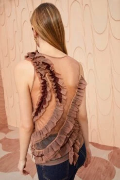 ULLA JOHNSON Winnifred Top - Umber -Ullyla Shop ULLA JOHNSON Winnifred Top UMBER 0095