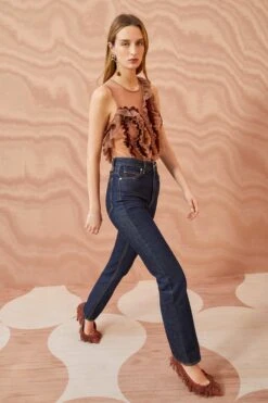 ULLA JOHNSON Winnifred Top - Umber -Ullyla Shop ULLA JOHNSON Winnifred Top UMBER 0124