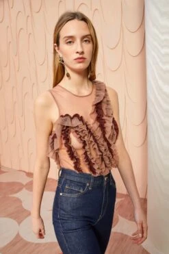 ULLA JOHNSON Winnifred Top - Umber -Ullyla Shop ULLA JOHNSON Winnifred Top UMBER 0133