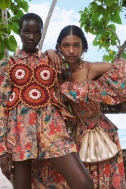 ULLA JOHNSON Ursa Skirt - Coral Bloom -Ullyla Shop Ulla Johnson PF23 VOGUE LOOK 5 5