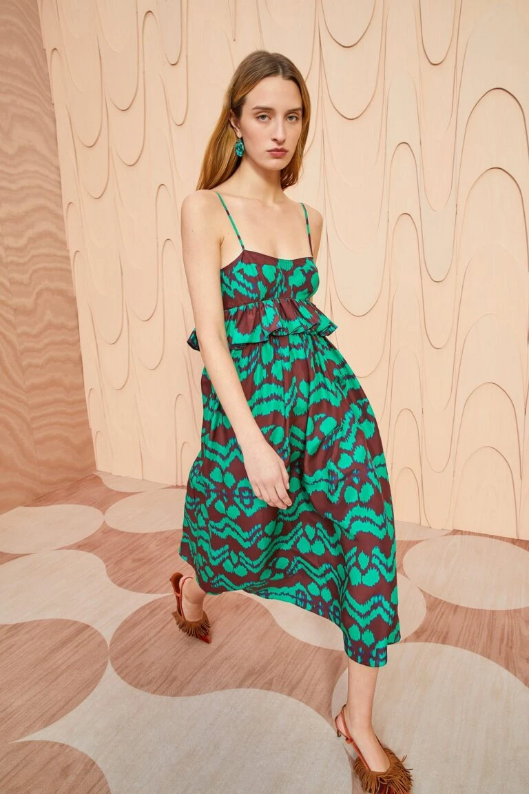 Ullyla Shop -Ullyla Shop ULLA JOHNSON Amaliya Dress MALACHITE 01 MAIN 768x1152 1